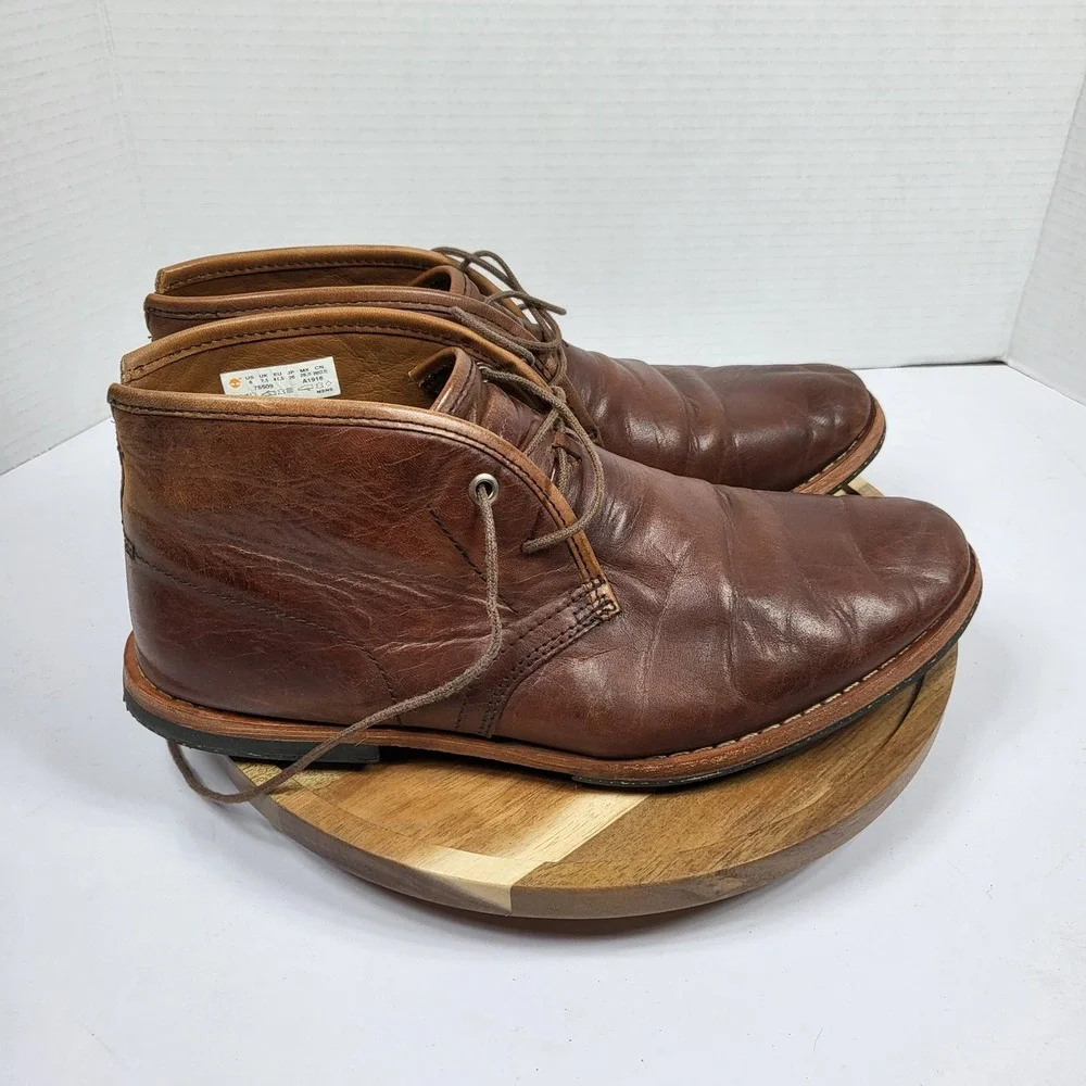 Timberland Boot Company Mens Wodehouse LH PT Chukka Brown Leather Boots Size 8 M
